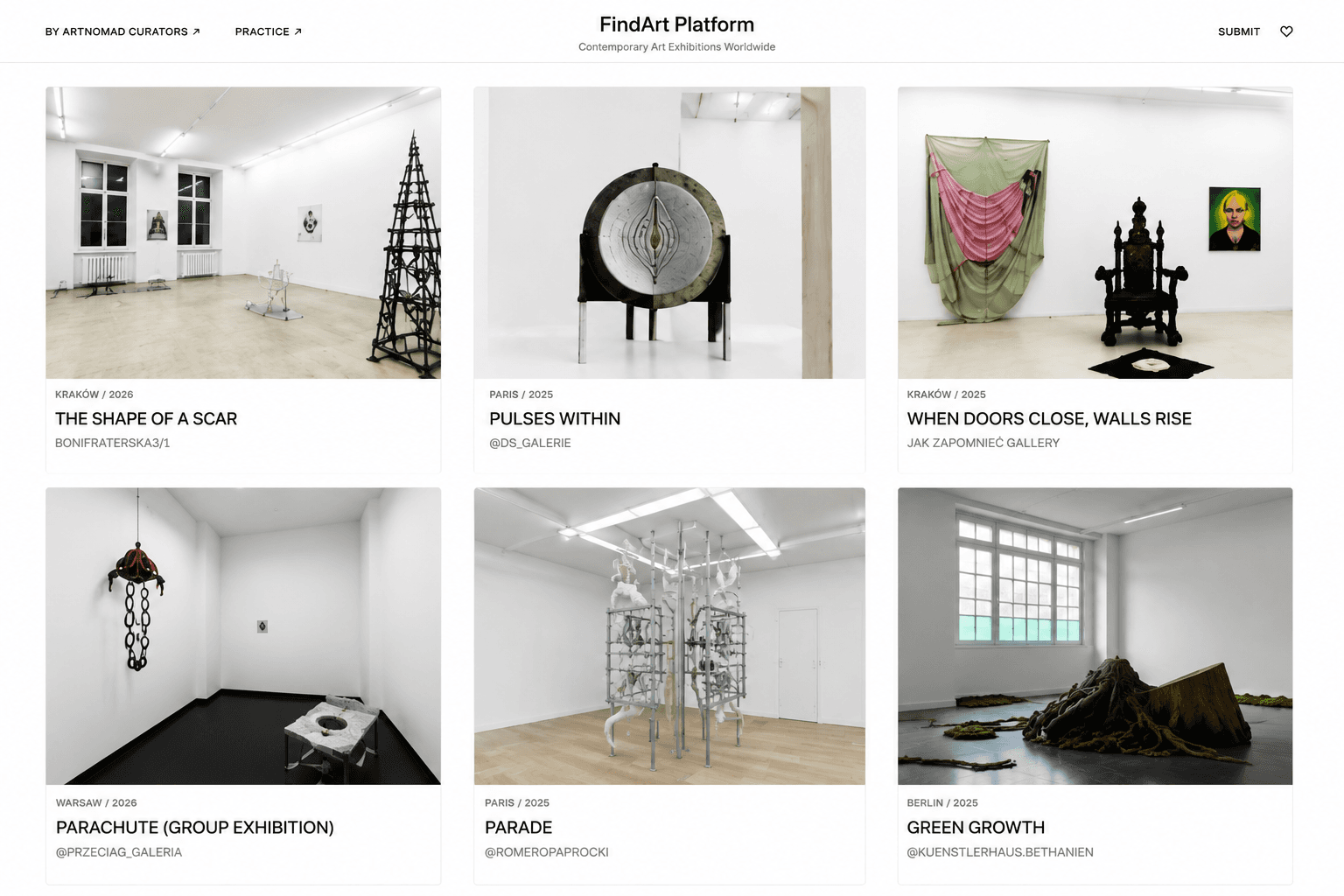 Exhibition and opportunity platform preview